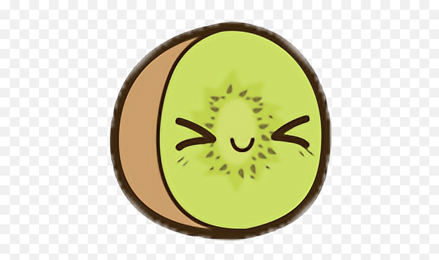 Kiwi Freetoedit Food Kawaii Fruta - Kiwi Kawaii Emoji,Blowfish Emoji