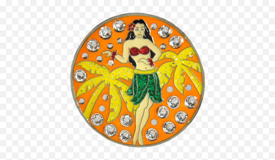 Spot Crystal Hula Girl Ball Marker - Illustration Emoji,Crystal Ball Emoji