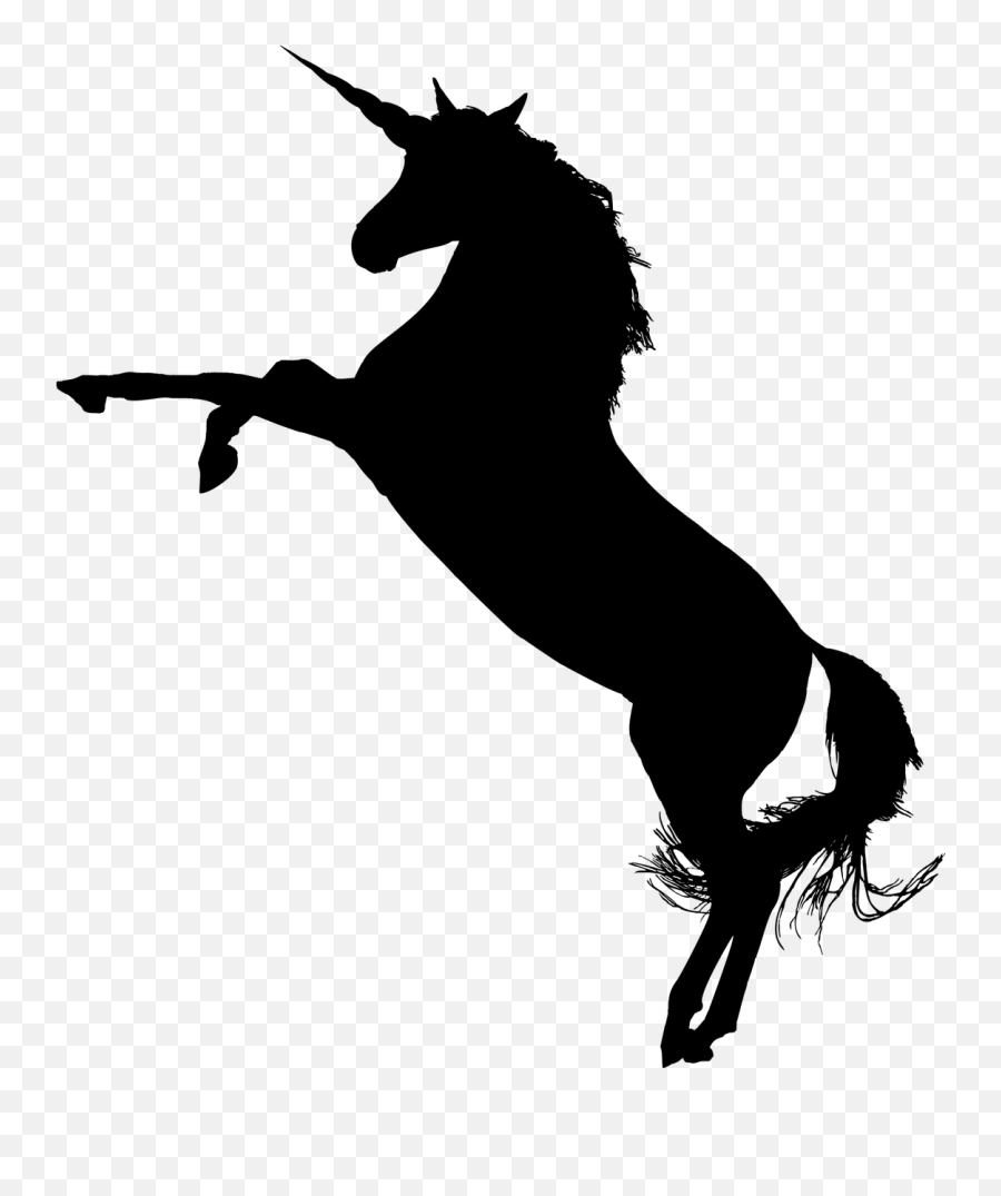 Unicorn Fantasy Animal Equine Galloping - Horse On Hind Legs Silhouette Emoji,Swiss Flag Emoji