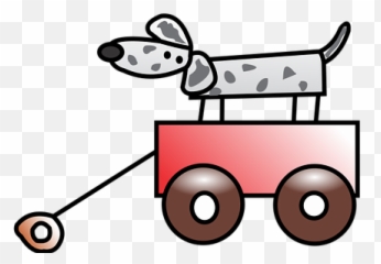 dog wagon cute sketch stickart - Clip Art Emoji