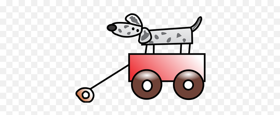 Dog Wagon Cute Sketch Stickart - Clip Art Emoji,Wagon Emoji
