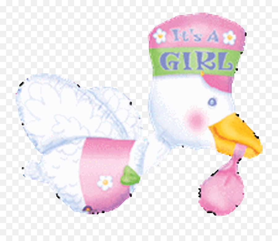 32a Stork Bundle Of Joy Girl - Havinu0027 A Party Wholesale Emoji,Duck Face Emoji