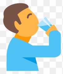 Drink Water Emoji Png Picture - Drinking Clipart