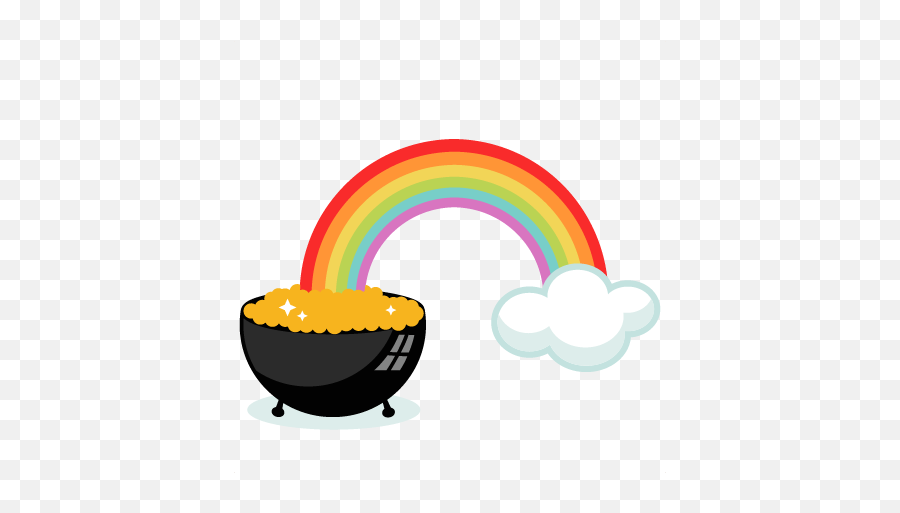 Rainbow With Pot Of Gold Clipart Clipartfest - Pot Of Gold With Rainbow Clipart Emoji,Pot Of Gold Emoji