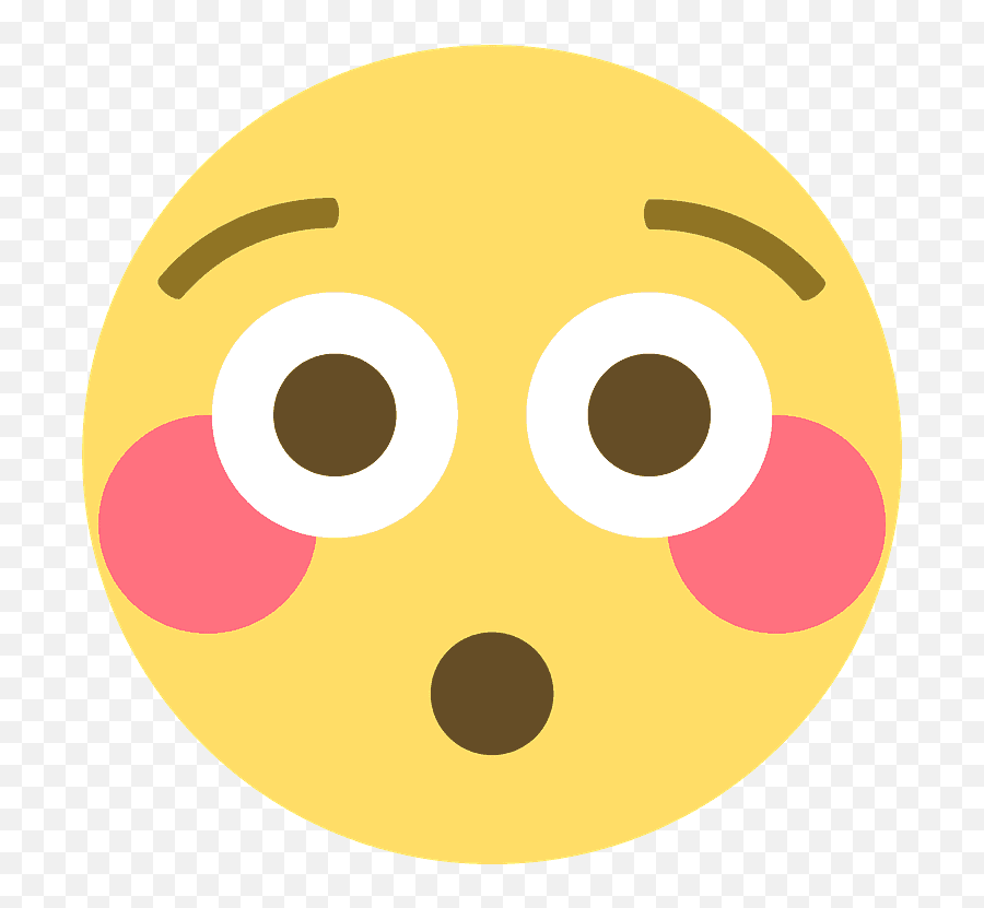 Flushed Face Emoji Clipart - Animated Flushed Emoji,Transparent Emoji