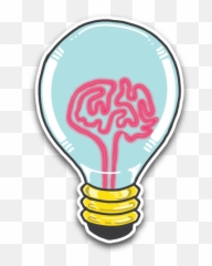 Light Bulb Brain - Brain Sticker Png Emoji,Lightbulb Emoji