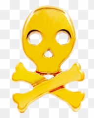 14ct Gold Skull U0026 Crossbones End - Dot Emoji,Skull Emoticon