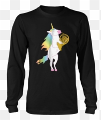 Beautiful Unicorn Playing French Horn - Shih Tzu Christmas Sweater Emoji,French Horn Emoji