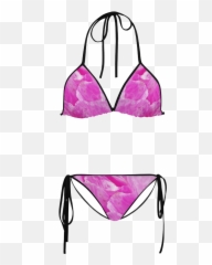 Custom Bikini Swimsuit - Van Gogh Transparent Santa Bathing Suit Emoji