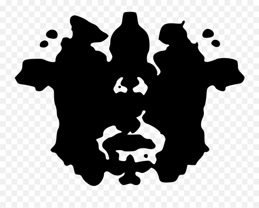 Rorschach Like Inkblot - Black And White Therapy Emoji,What Does The X In A Box Emoji Mean
