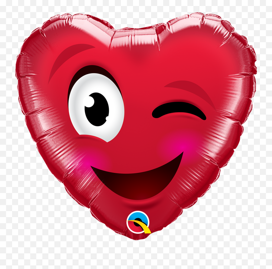 Winking Red Heart Balloon - All You Need Is Love Balloon Emoji,Valentine's Day Emoji