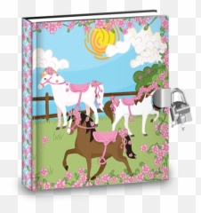 Lovely Pink Horse Kids Diary - Cartoon Emoji,Emoji Horse And Plane