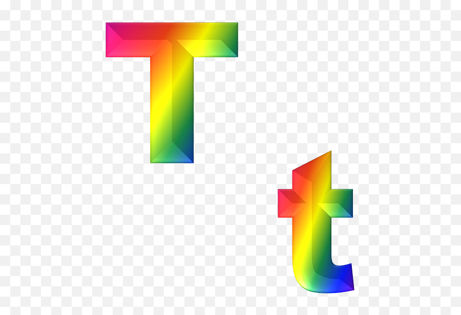 Free Letter T Alphabet Images - Rainbow Letter T Png Emoji,How To Make Emojis With Symbols