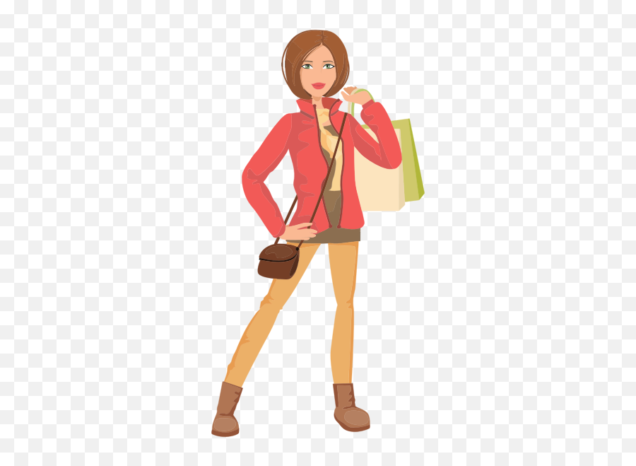 Shopping Girl Cartoon Image - Arbonne Black Friday 2019 Emoji,Celebration Emoji
