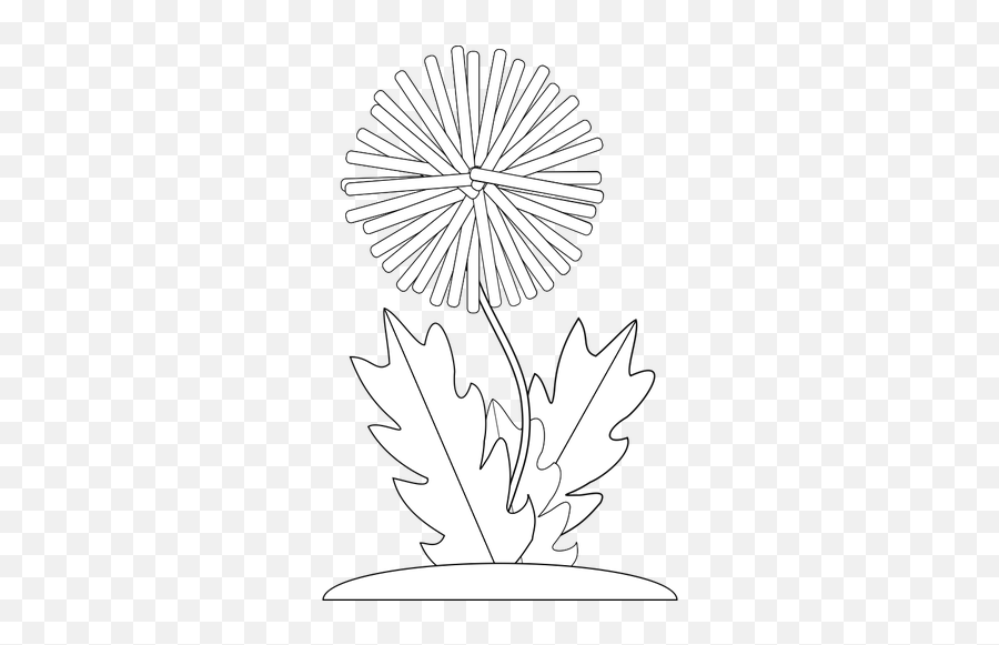 Dandelion Flower For Color Book - Diente De Leon Dibujo Para Colorear Emoji,Three Leaf Clover Emoji