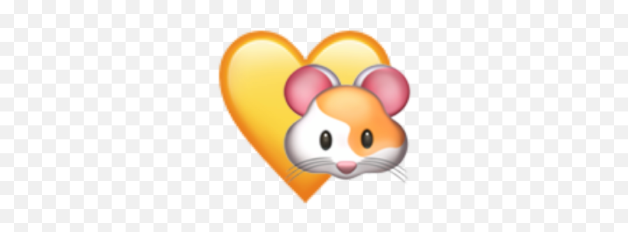 Heart Hamster Emoji Yellowheart Ram - Emblem,Hamster Emoji