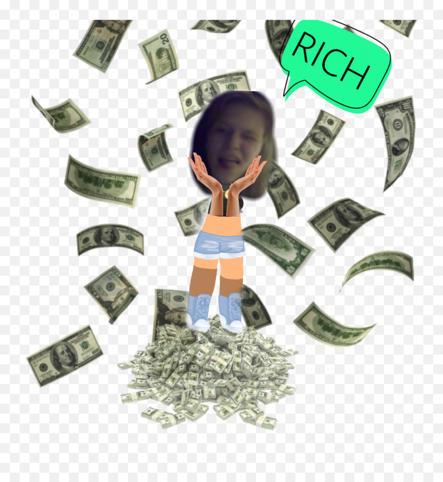 Rich Girl Money - Sticker By Sofiadjakova Money Raining Gif Png Emoji,Emoji Girl With Money