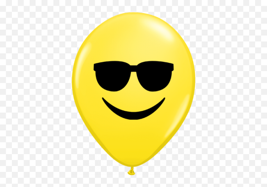 Qualatex Printed Latex 1005 Yellow Smiley Faces Asst - Smiley Emoji,Happy Faces Emojis