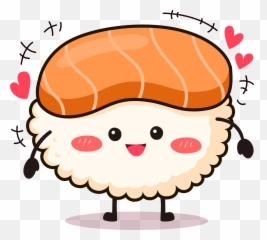 Sushi Expression Heureux Japonais Image Png Et Vectorielle - Cute Emoji