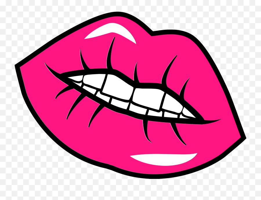 Pink Lips Clipart Free Download Transparent Png Creazilla - Animated Pink Lips Emoji,Lip Emoji