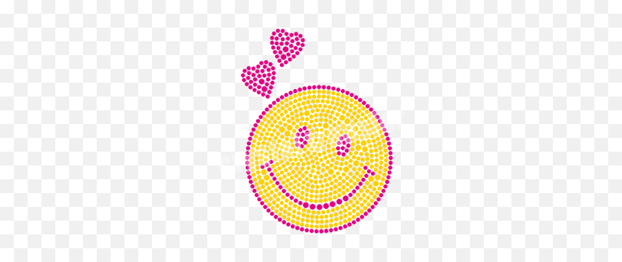 Cute Love Smile Emoji Iron On Rhinestone Transfers - Piatti Pizza 6,Glow Emoji