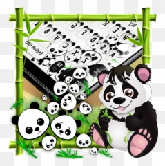 Download Cute Panda Gravity Keyboard - Giant Panda Emoji,Panda Emoji Keyboard