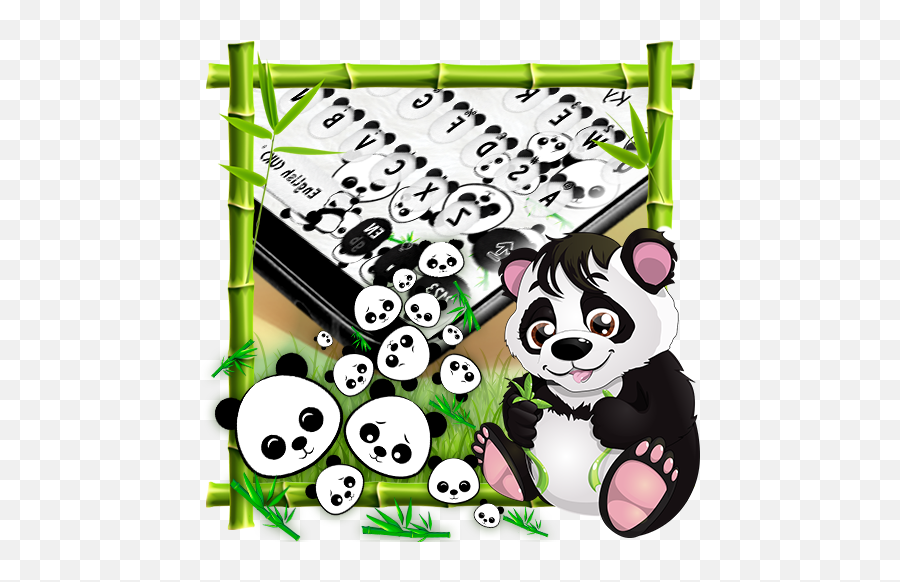 Download Cute Panda Gravity Keyboard - Giant Panda Emoji,Panda Emoji Keyboard