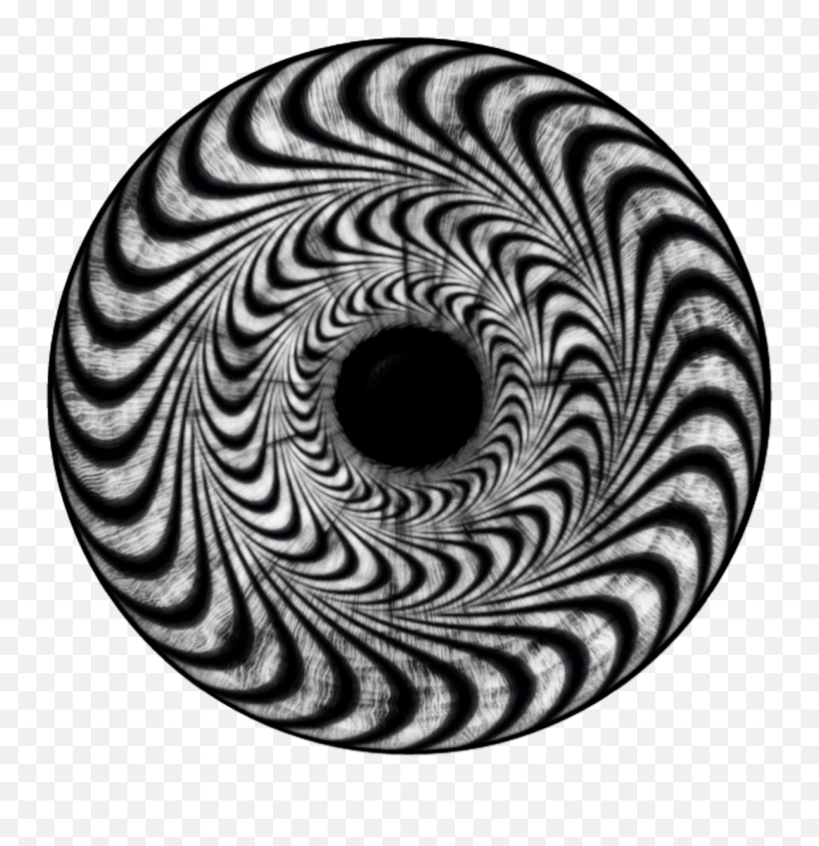 Eye Spiral Blackandwhite Sticker - Vinyl Record 3d Optical Illusion Emoji,Spiral Eyes Emoji