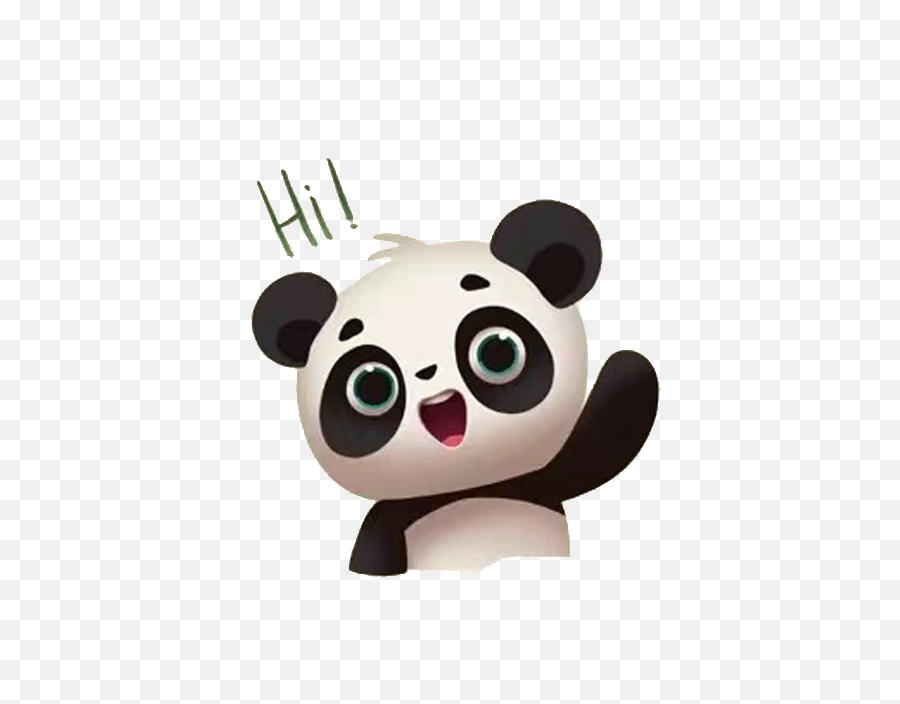 Say Hi Panda Emoji Png Image,Panda