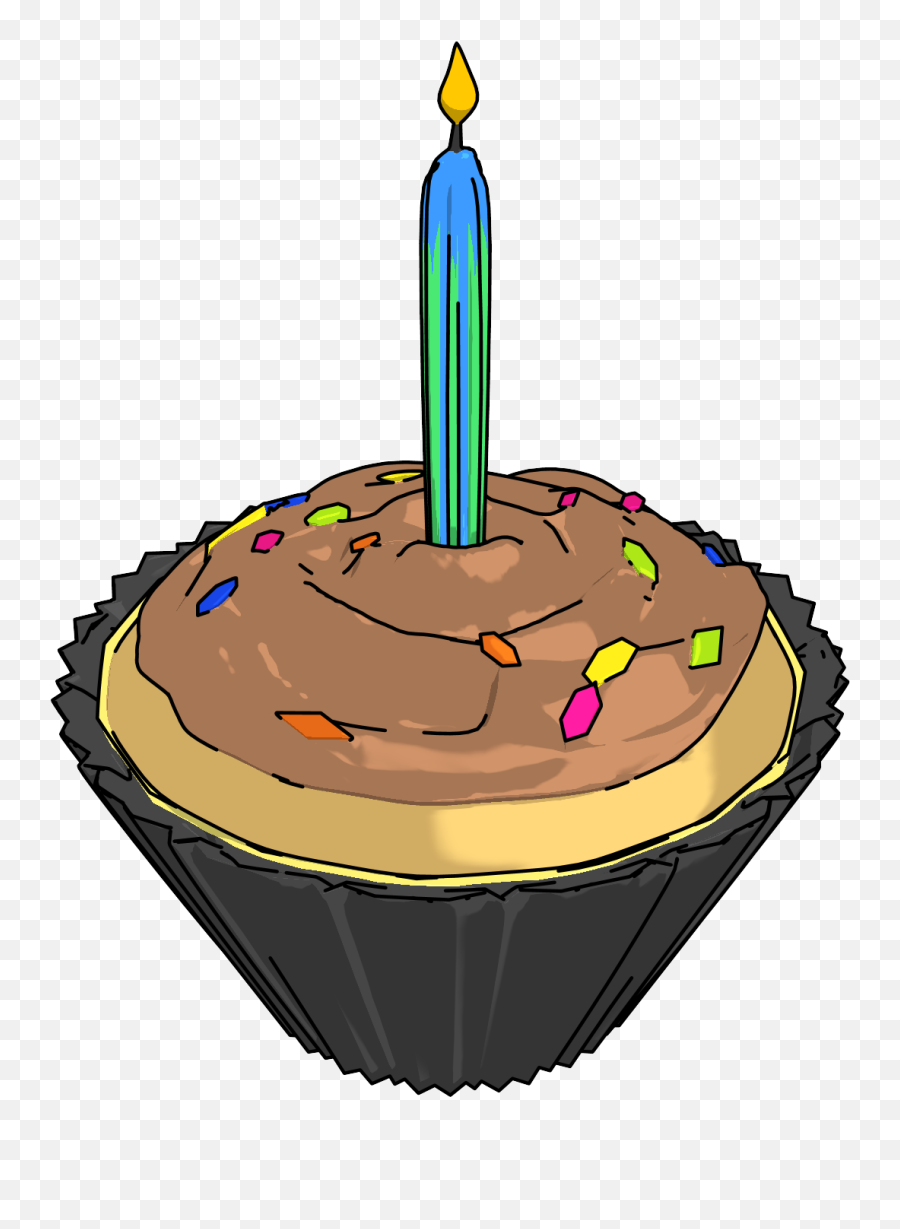 Birthday Party Cupcake Png Clipart - Cake Emoji,Cupcake Emoticon