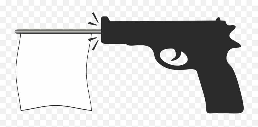 Free Shot Gun Vectors - Cartoon Bang Flag Gun Emoji,Salute Emoticon