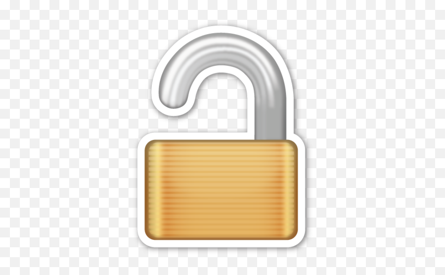 Open Lock - Lock Emoji Transparent,Key Emoji - free transparent emoji ...