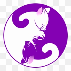 Luna Artemis Yin Yang Clipart - Cats Icon Emoji