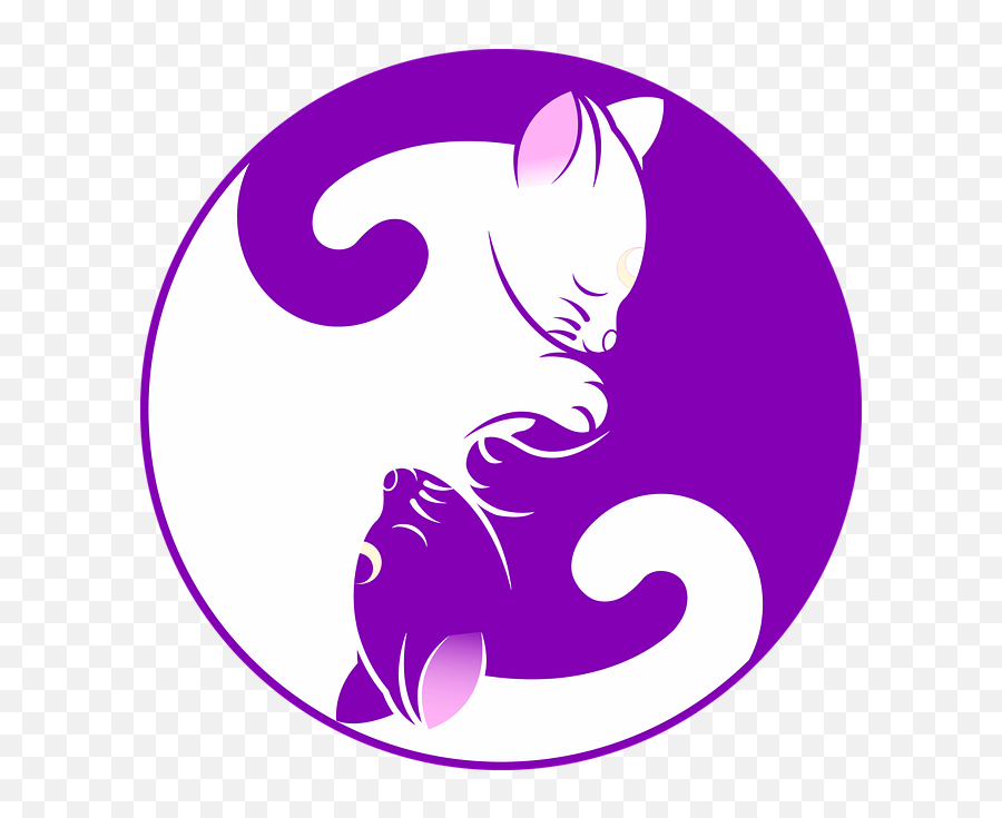 Luna Artemis Yin Yang Clipart - Cats Yin Yang Icon Emoji,Yin Yang Emoji