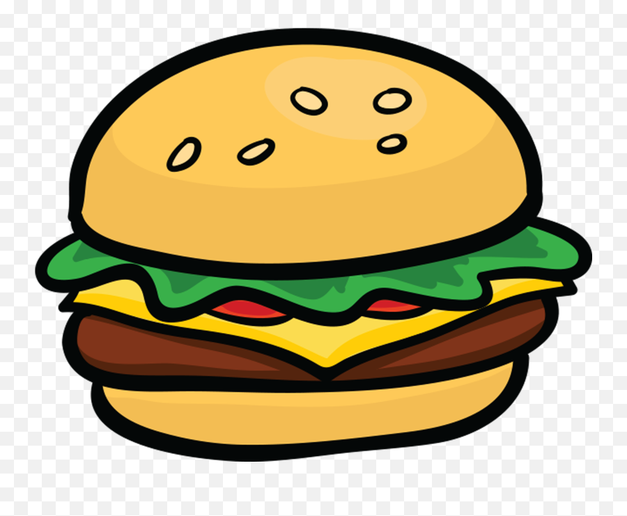 Junk Food Sticker Emoji Pack For - Cartoon Hamburger Clip Art,Cheeseburger Emoji