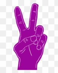 Peace Fingers - Png Download Original Size PNG Clip Art Emoji