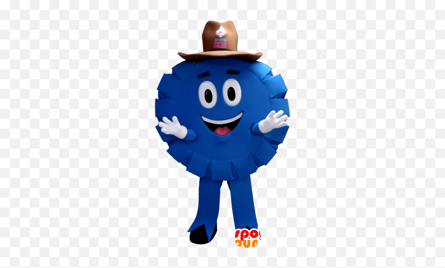 Purchase Blue And Round Mascot Cowboy Sheriff Poker Chip - Cartoon Emoji,Cowboy Emoticon
