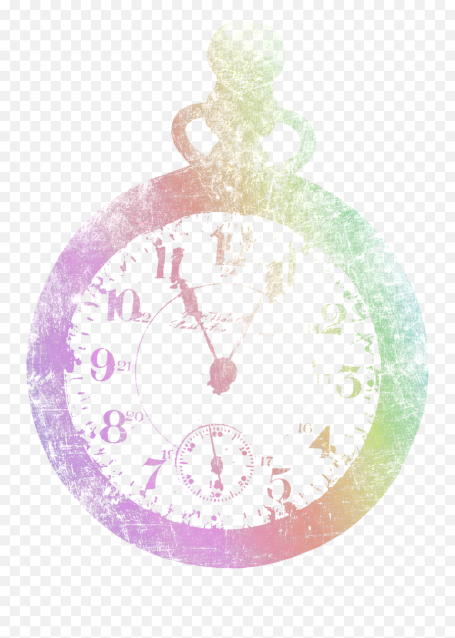 Pocketwatch Watch Clock Time Rainbow - Pendant Emoji,Emoji Watch And Clock