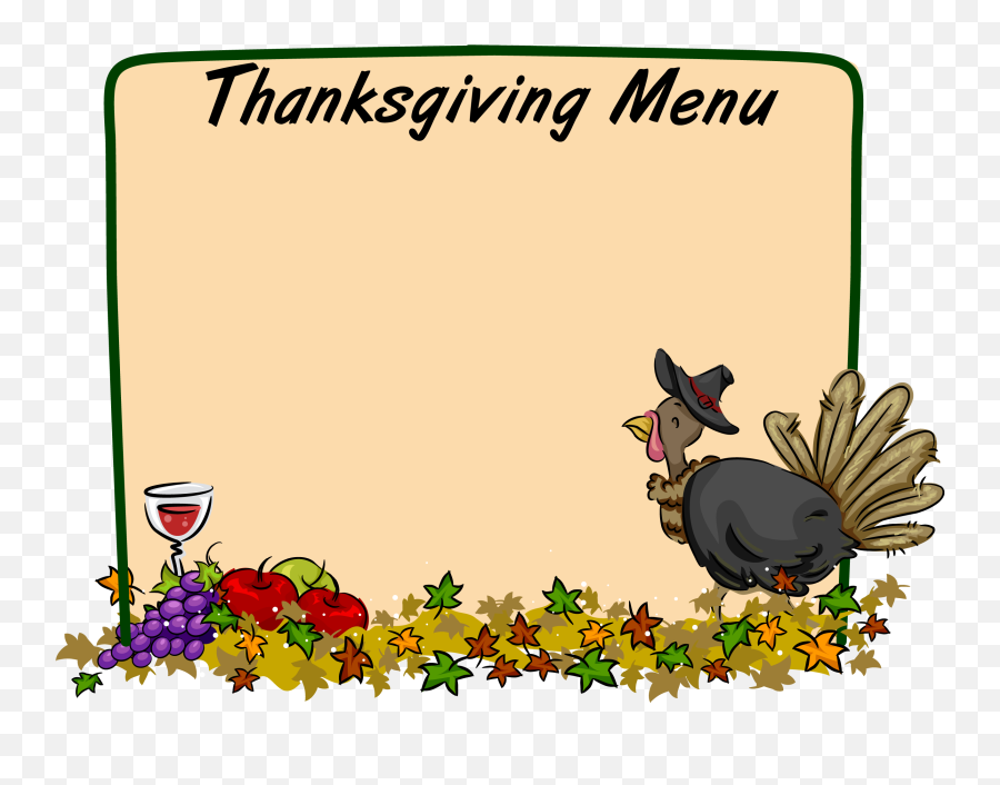Thanksgiving 2012 - Thanksgiving Dinner Menu Clipart Emoji,Happy Thanksgiving Emoji Text