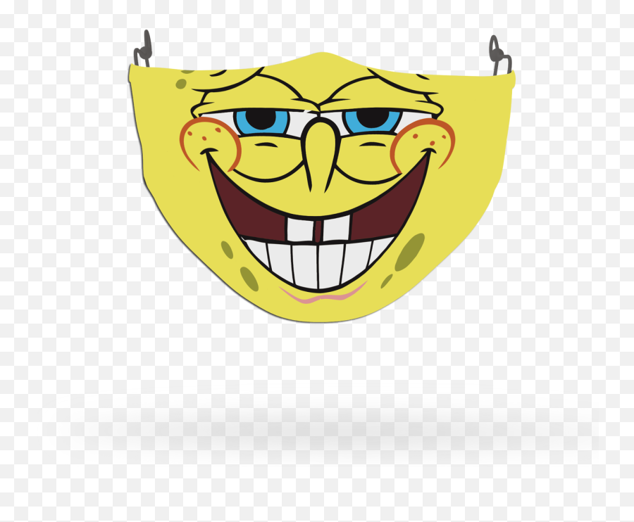 Yellow Spongebob Face Pattern Face Covering Print 4 - Bob Emoji,Spongebob Emoji