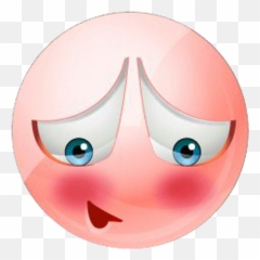 Emoji Blushing Red Emojisticker - Schaamte Smiley