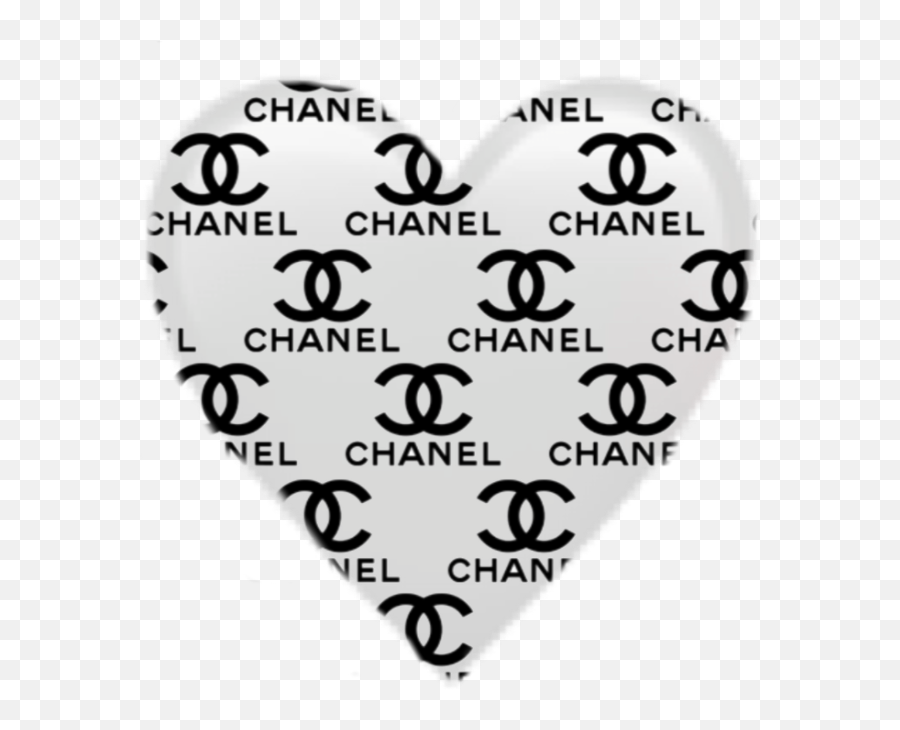 White Black Chanel Emoji Heart Sticker By Josephine - Line Art,Heart Emoji White