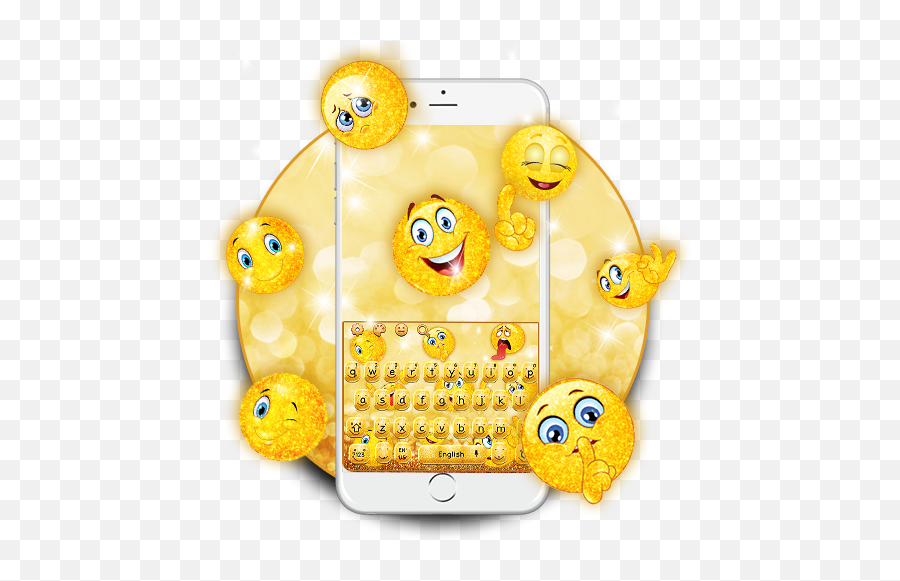 Golden Glitter Emoji Keyboard - Apps On Google Play Smiley Silence,Pearl Emoji