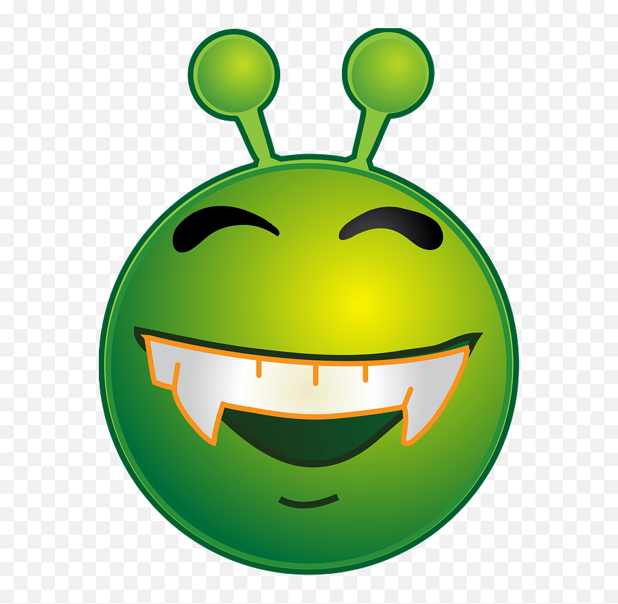 Smiley Green Alien Doof Clipart - Albert Ellis Rebt Quotes Emoji,Determined Emoticon