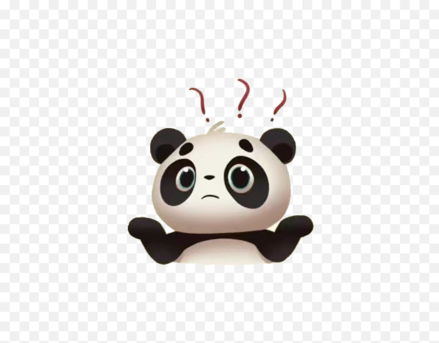 Question Panda Emoji Png Image,Panda