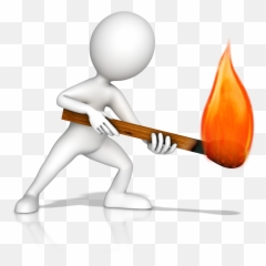 A Little Spark Can Start Big Fire - White 3d Man Emoji