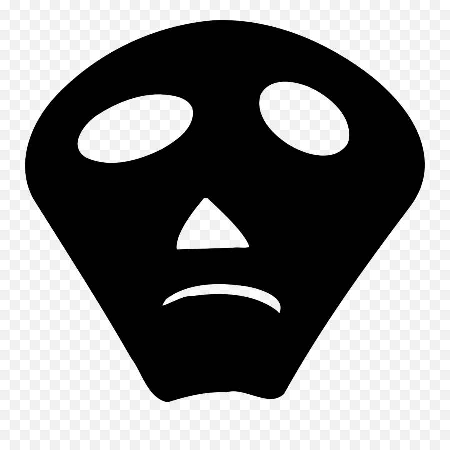 Mask Face Black Silhouette Avatar - Black Silhouette Face Emoji,Hockey Mask Emoji
