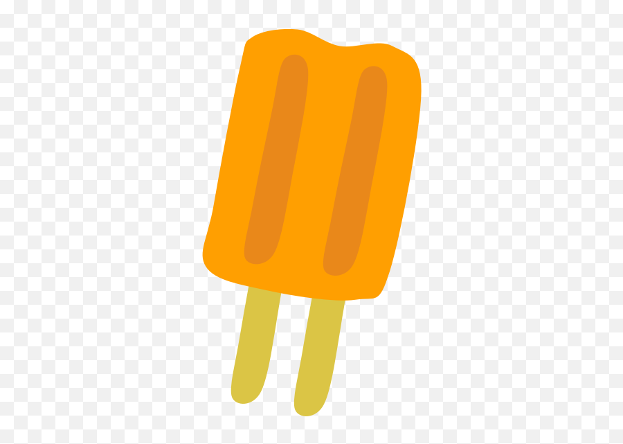 Orange Icecream - Orange Popsicle Clipart Emoji,Emoji Chocolate Ice Cream
