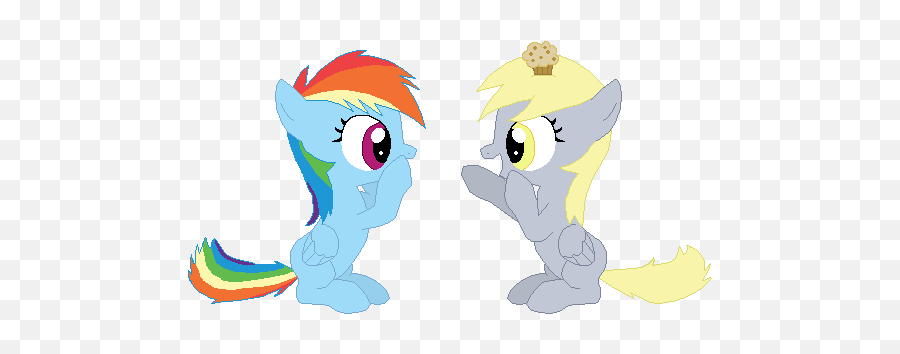 Cute Childhood Friends Squee - Derpy My Little Pony Gif Emoji,Squee Emoji