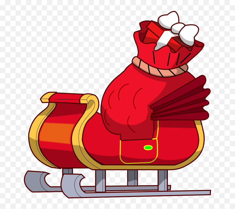 Clipart Reindeer Sick Transparent - Animated Santas Sleigh Emoji,Sleigh Emoji